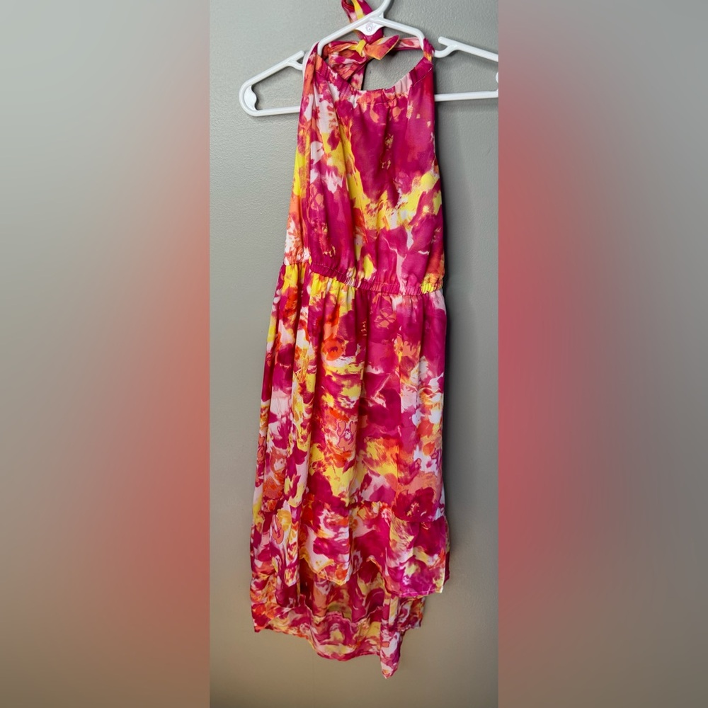 Children’s place high/low hem floral dress size 7/8